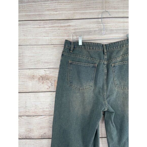 Cider Sand Washed Wide Leg Denim Jeans Women's Size XL Blue Sand Washed NEW - Picture 3 of 15